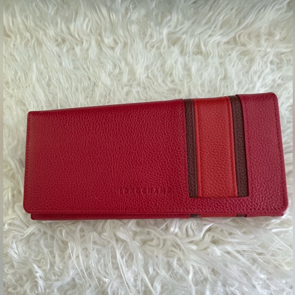 Longchamp Le Foulonné Continental Leather Wallet